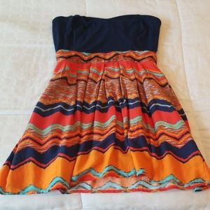 Strapless Colorful Dress